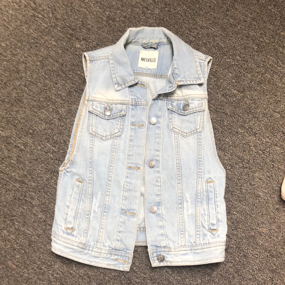 Brandy Melville light washed denim vest